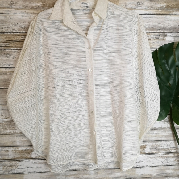 Adam Lippe blouse oversized poncho - Picture 1 of 8